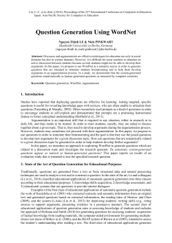 Question Generation Using WordNet