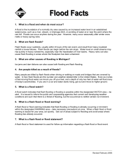 1. What is a flood and when do most occur?