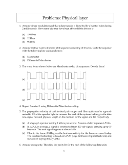 Problems: Physical layer