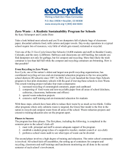 Reusables Rule at Our School - Eco