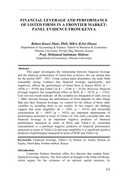 financial leverage and performance of listed
