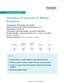 Improper Fractions to Mixed Numbers