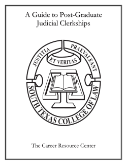 Post-Graduate Clerkships - South Texas College of Law Houston