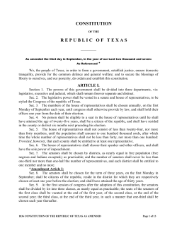 1836 Constitution Of The Republic of Texas