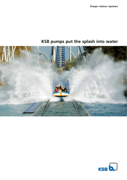 KSB pumps put the splash into water