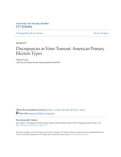 Discrepancies in Voter Turnout: American Primary