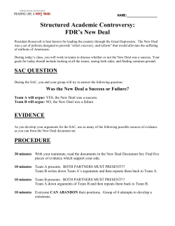 New Deal SAC graphic organizer