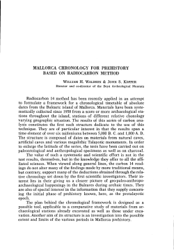 mallorca chronology for prehistory based on radiocarbon