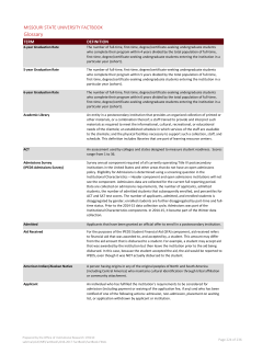 Glossary - Missouri State University