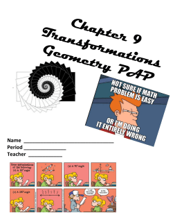Chapter 8 Transformations Packet 2016