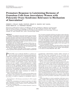 Premature Response to Luteinizing Hormone of