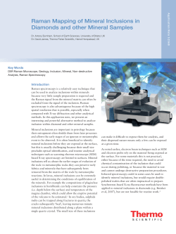 Raman Mapping of Mineral Inclusions in Diamonds and other
