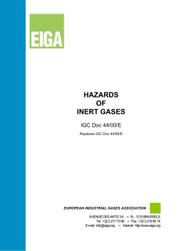 HAZARDS OF INERT GASES