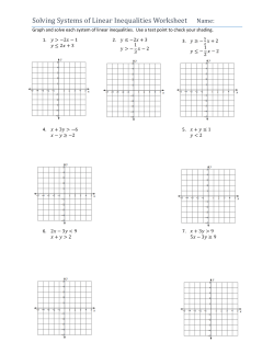 Solving Systems of Linear Inequalities Worksheet