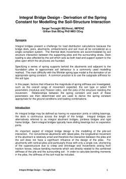Integral Bridge Design - Derivation of the Spring Constant for