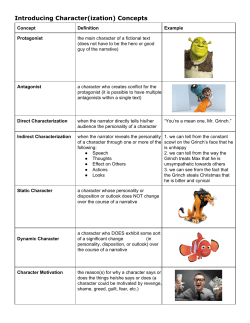 Introducing Character(ization) Concepts