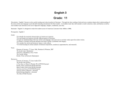 English 3 Grade: 11