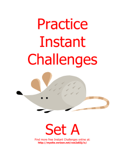 Practice Instant Challenges - Ohio Destination Imagination