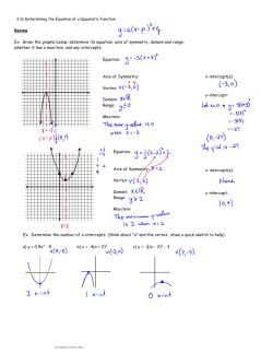 Ex. 1 A triangle has a perimeter of 112m and an area of 16y