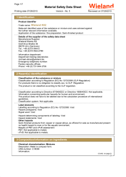 Material Safety Data Sheet