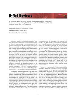 Untitled [Nathan Wells on The Wars of Justinian] - H-Net