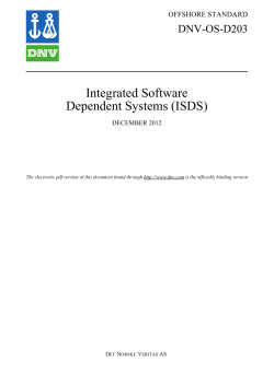 DNV-OS-D203: Integrated Software Dependent Systems (ISDS)