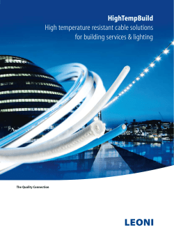 HighTempBuild High temperature resistant cable solutions