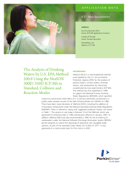 The Analysis of Drinking Waters by US EPA Method