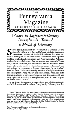 Pennsylvania Magazine - Open Journal Systems