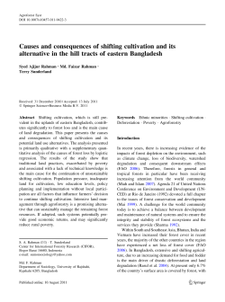 Causes and consequences of shifting cultivation