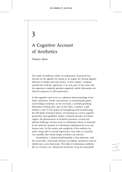 A Cognitive Account of Aesthetics