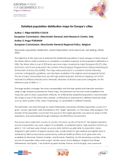 Detailed population distribution maps for Europe`s cities