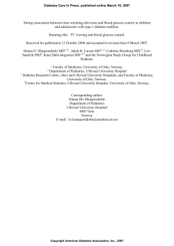 Strong association between time watching television and blood