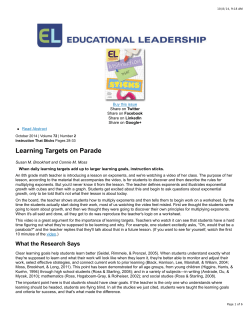 Learning Targets on Parade