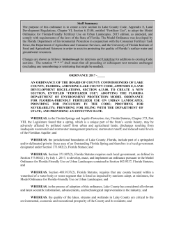 ORDINANCE 2017 -_____ AN ORDINANCE OF THE BOARD OF