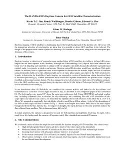 The HANDS-IONS Daytime Camera for GEO Satellite