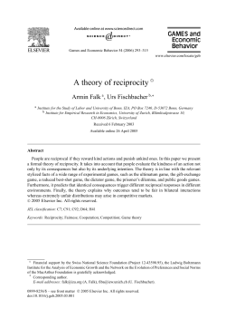 A theory of reciprocity