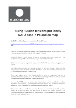 Rising Russian tensions put lonely NATO base in Poland on map