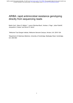 ARIBA: rapid antimicrobial resistance genotyping directly