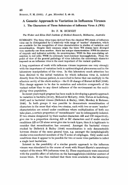 A Genetic Approach to Variation in Influenza Viruses