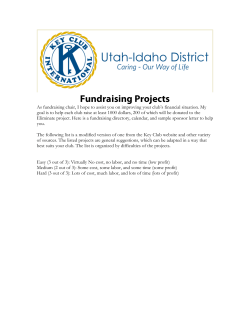 Fundraising Projects