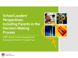 School Leaders` Perspectives: Including Parents in the Decision