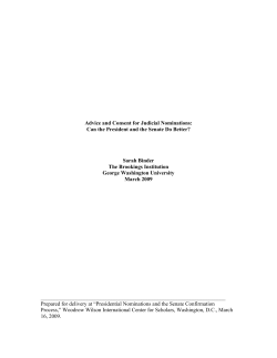 Advice and Consent for Judicial Nominations: Can the President
