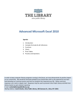 Advanced Microsoft Excel 2010