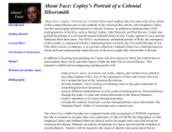Copley`s Portrait of a Colonial Silversmith