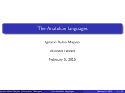 The Anatolian languages
