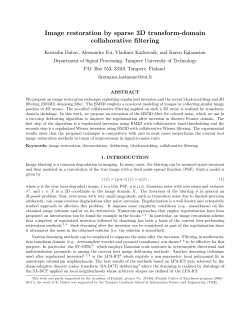 Image restoration by sparse 3D transform