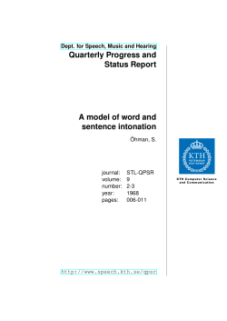 A model of word and sentence intonation