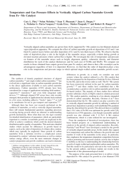 Temperature and Gas Pressure Effects in Vertically Aligned Carbon