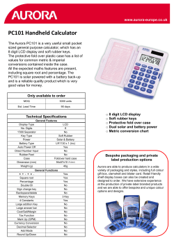 PC101 Handheld Calculator